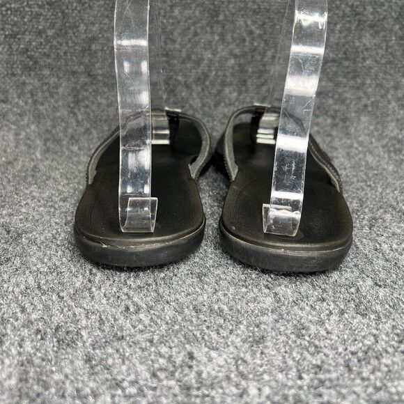 OluKia Ho‘opio Sandals Women's 9 Black Athletic Beach Summer Comfort Flip Flops - Picture 5 of 12